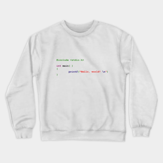 Hello World! Crewneck Sweatshirt by Minimality